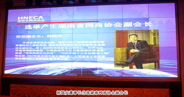 湖南省網(wǎng)商協(xié)會(huì)成立，綠之韻集團(tuán)胡國安董事長當(dāng)選副會(huì)長