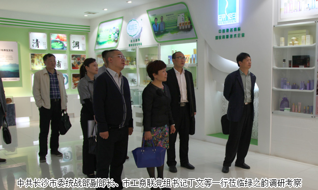 中共長(zhǎng)沙市委統(tǒng)戰(zhàn)部副部長(zhǎng)、市工商聯(lián)黨組書記丁文等一行蒞臨綠之韻調(diào)研